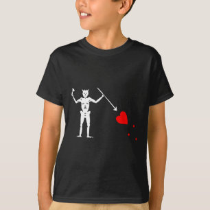 Blackbeard Pirate Flag Jolly Roger Skeleton Hallow T-Shirt