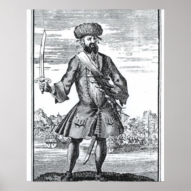 Blackbeard the Pirate, from 'A General History of Poster (Front)