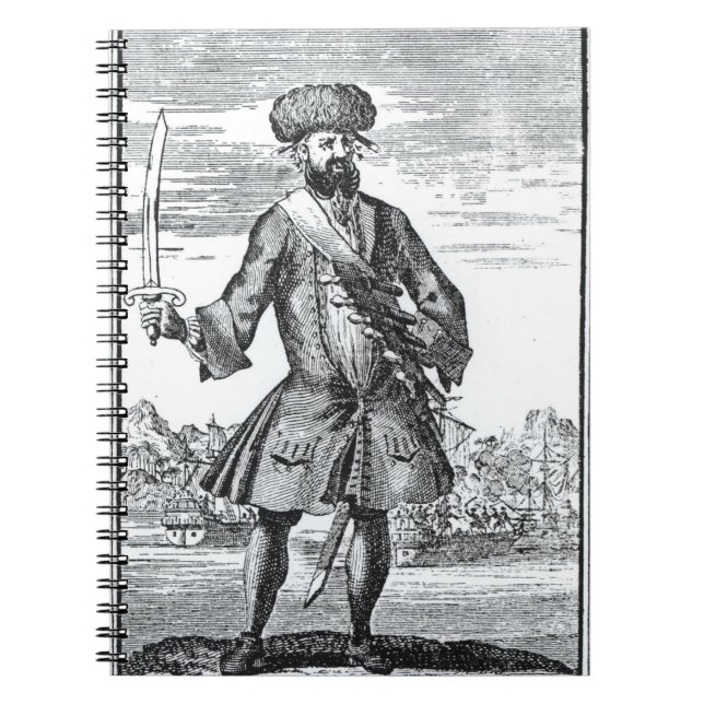 Blackbeard the Pirate, from 'A General History of Spiral Notebook (Front)