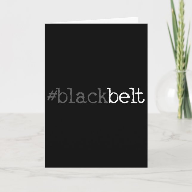 Blackbelt Karate Taekwondo Martial Arts Gift 1  Card (Front)