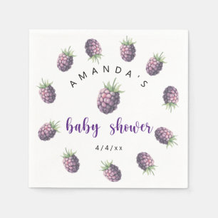Blackberries - Baby shower Napkin