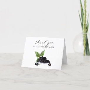 Blackberries Blackberry Fruit Wedding Thank you  Card