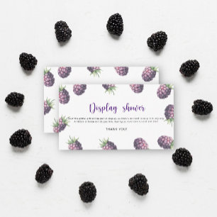 Blackberries - display shower enclosure card