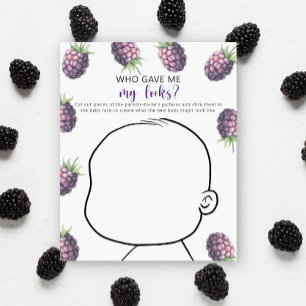Blackberries - draw baby - baby shower game