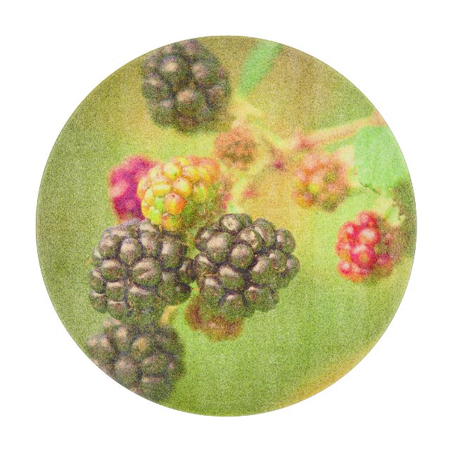 "Blackberries Fruit Plant" Cute Photo. Buy Now Cutting Board (Front)