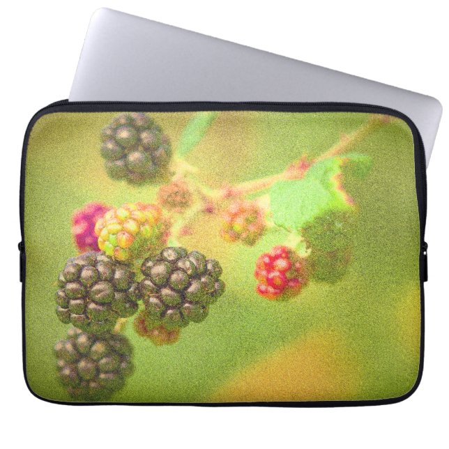 "Blackberries Fruit Plant" Cute Photo. Buy Now Laptop Sleeve (Front)