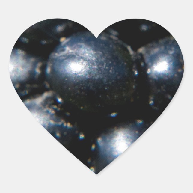 Blackberries Heart Sticker (Front)