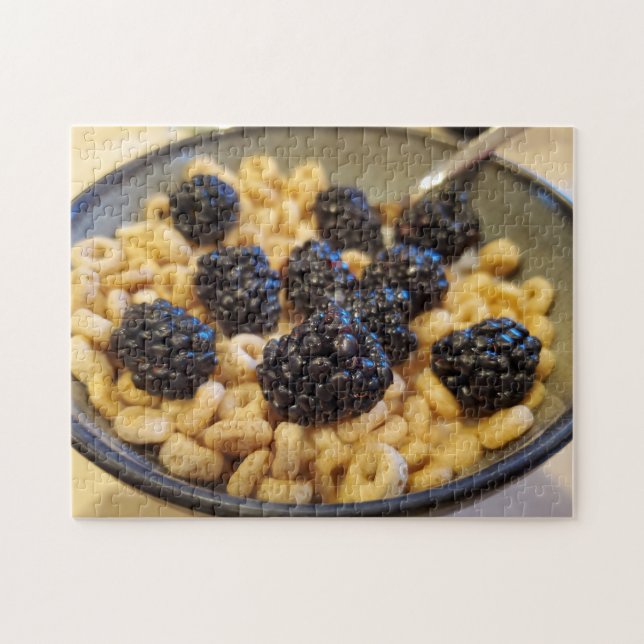 Blackberries in Cereal Jigsaw Puzzle (Horizontal)