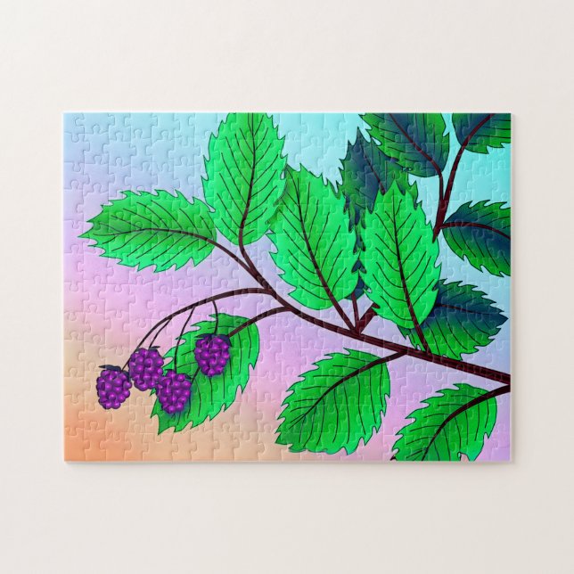 "Blackberries on a branch" Jigsaw Puzzle (Horizontal)