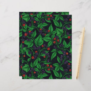 Blackberries on dark grey