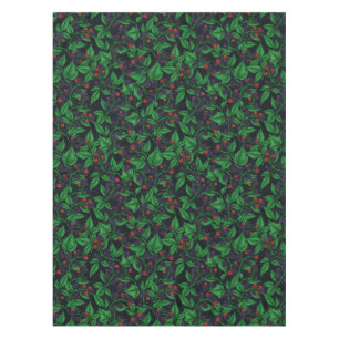 Blackberries on dark grey tablecloth