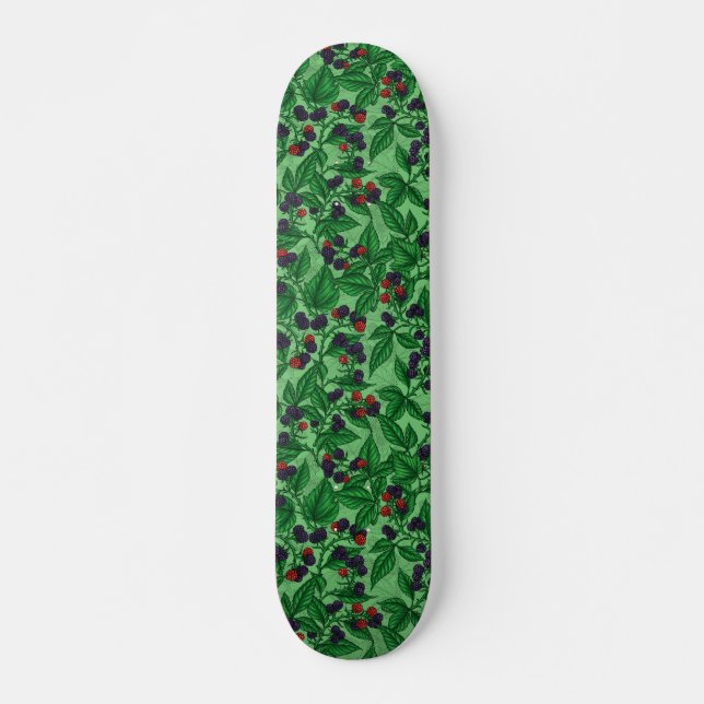 Blackberries on green skateboard (Front)