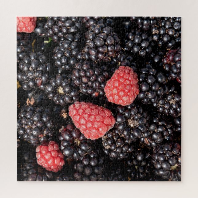 Blackberry and raspberry harvest  jigsaw puzzle (Vertical)