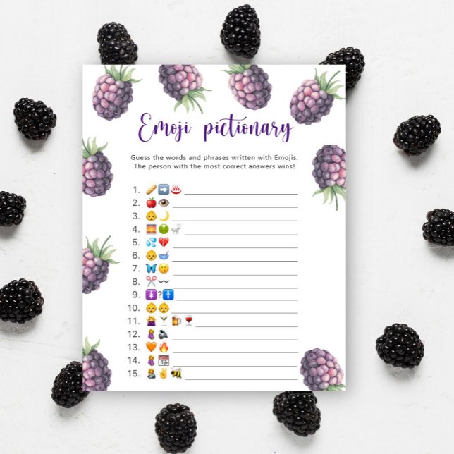Blackberry - baby shower emoji pictionary game (Creator Uploaded)