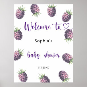 Blackberry baby shower poster