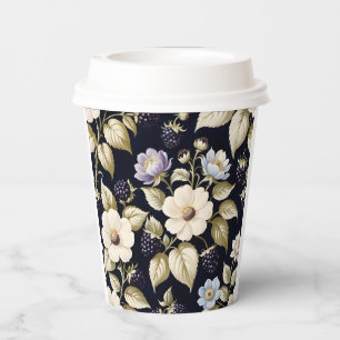 Blackberry Blooms Tea Party Paper Cups