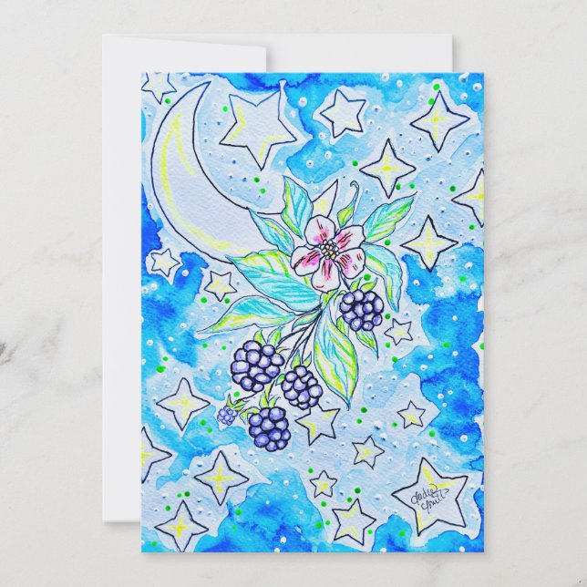 blackberry blossom card (Front)