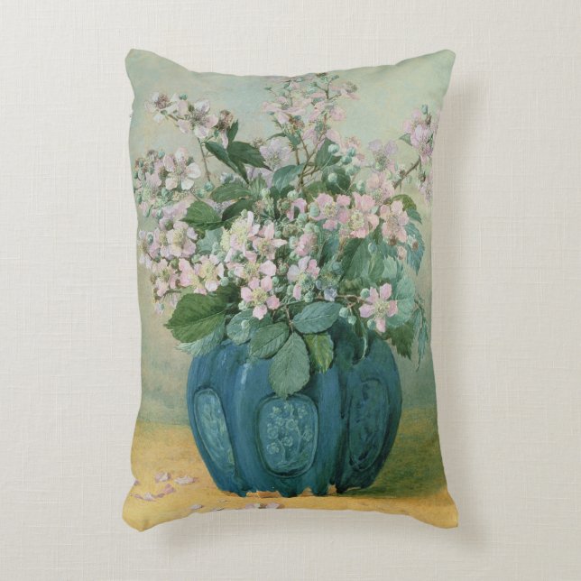 Blackberry Blossoms Decorative Cushion (Front(Vertical))