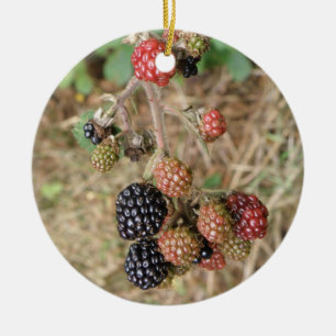Blackberry Bonanza Custom Birthday Ceramic Tree Decoration