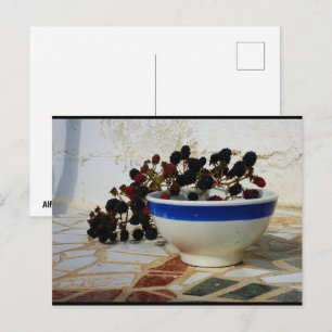 Blackberry Bowl on Mosaic Postcard