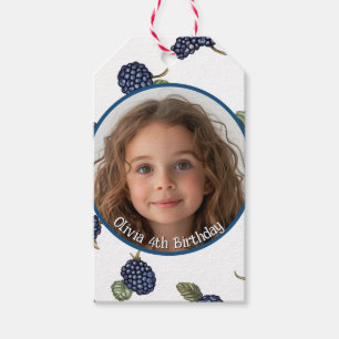 Blackberry Custom photo and name Paper Plate Gift Tags