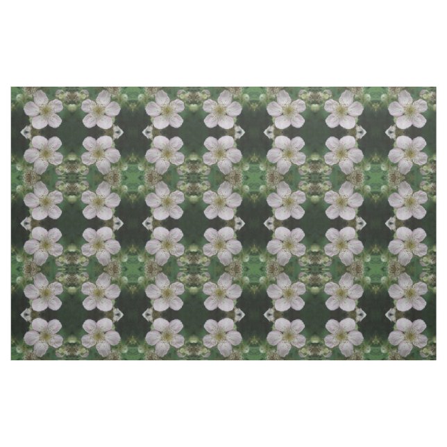 Blackberry Flower Macro Floral Patterned Fabric (Fat Quarter)