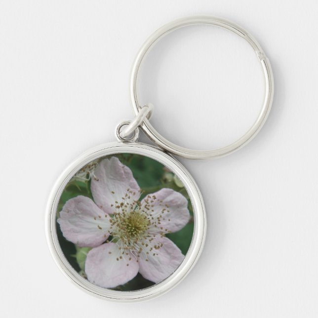 Blackberry Flower Macro Keychain (Front)