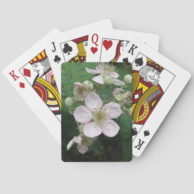 Blackberry Flowers Playing Cards (Back)