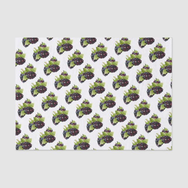 Blackberry Fruit Canning Tissue Paper (Front)
