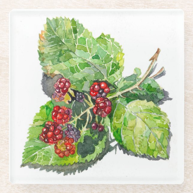 BlackBerry Glass Coaster (Front)