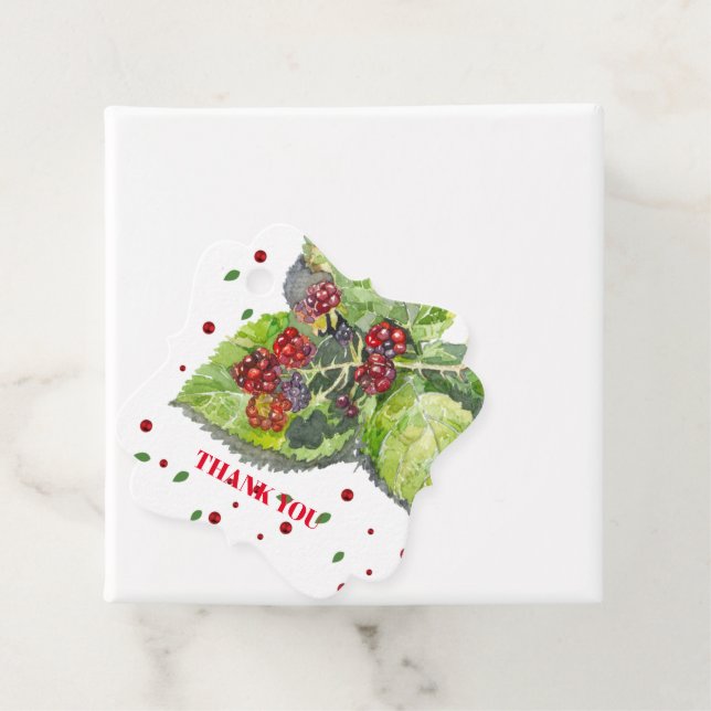  BlackBerry green and red  Favour Tags (In Situ)