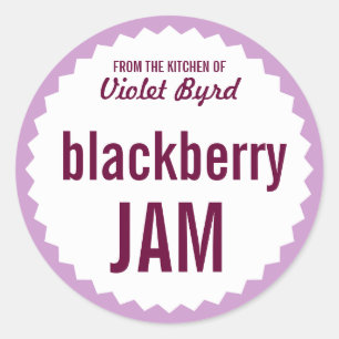 Blackberry Jam Home Canning Label Template