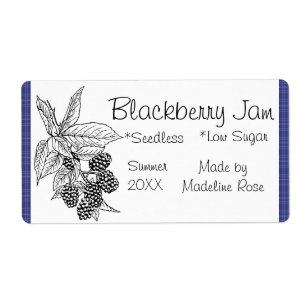 Blackberry Jam Jar Label (Custom)