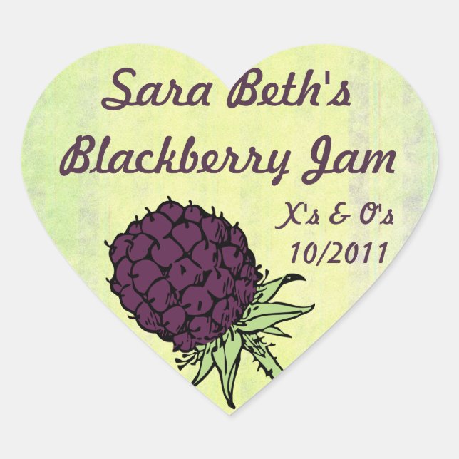 Blackberry Jam Jar Label (Customise) (Front)