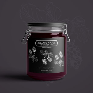 Blackberry Jam Jar Label Packaging Design