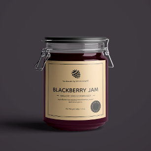 Blackberry Jam Jar Label Packaging Design