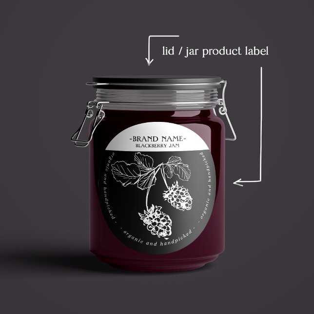 Blackberry Jam Jar Label Packaging Design (Creator Uploaded)