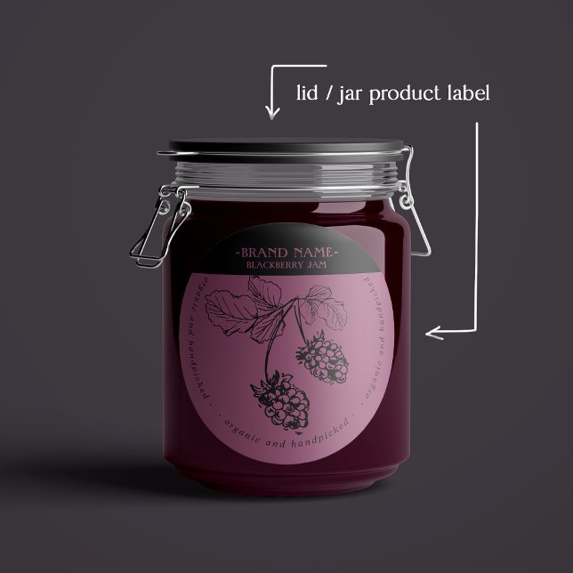 Blackberry Jam Jar Label Packaging Design (Creator Uploaded)