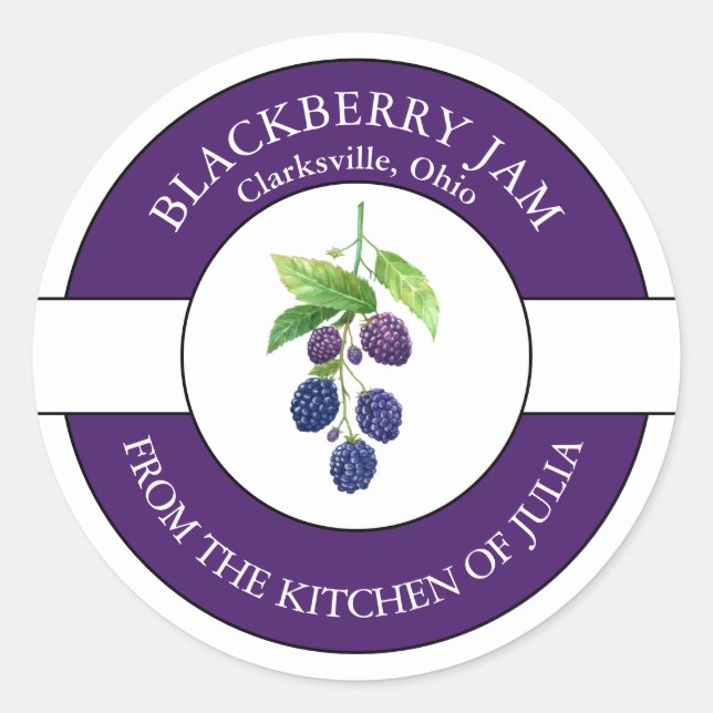 Blackberry Jam Label  (Front)
