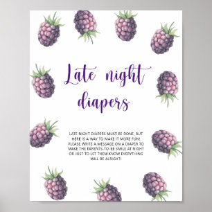 Blackberry - Late night diapers game Poster
