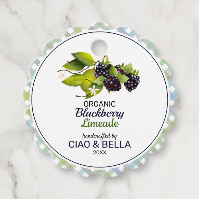Blackberry Limeade Favour Tags (Front)