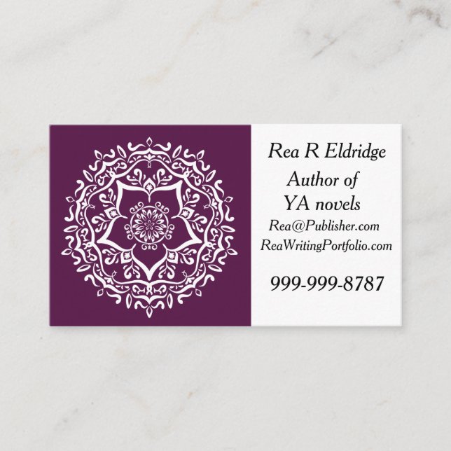 Blackberry Mandala Business Card (Front)