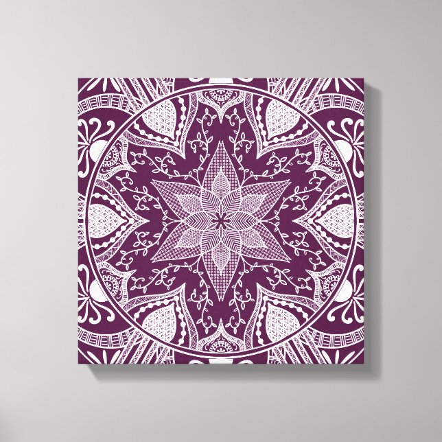 Blackberry Mandala Canvas Print (Front)