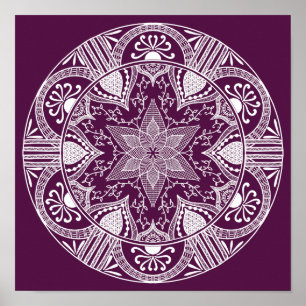 Blackberry Mandala Poster