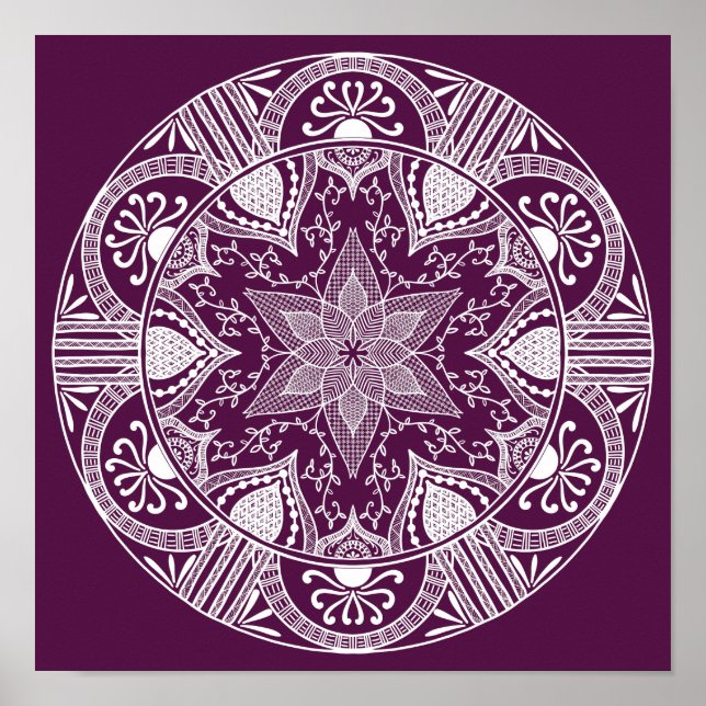 Blackberry Mandala Poster (Front)