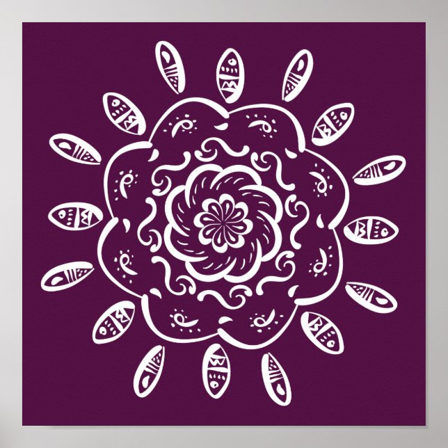 Blackberry Mandala Poster (Front)
