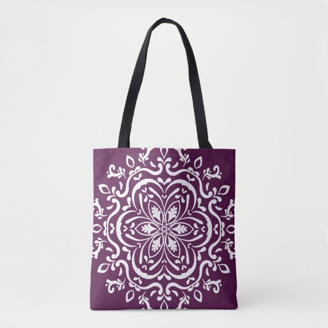 Blackberry Mandala Tote Bag (Front)