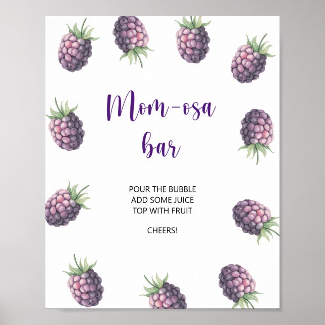 Blackberry \ Mum-osa bar  Poster (Front)
