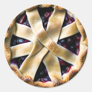 Blackberry Pie with Crust Classic Round Sticker