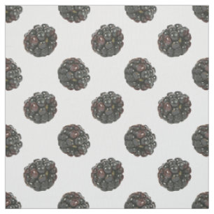 Blackberry. Polka dots. fruits pattern. Fabric